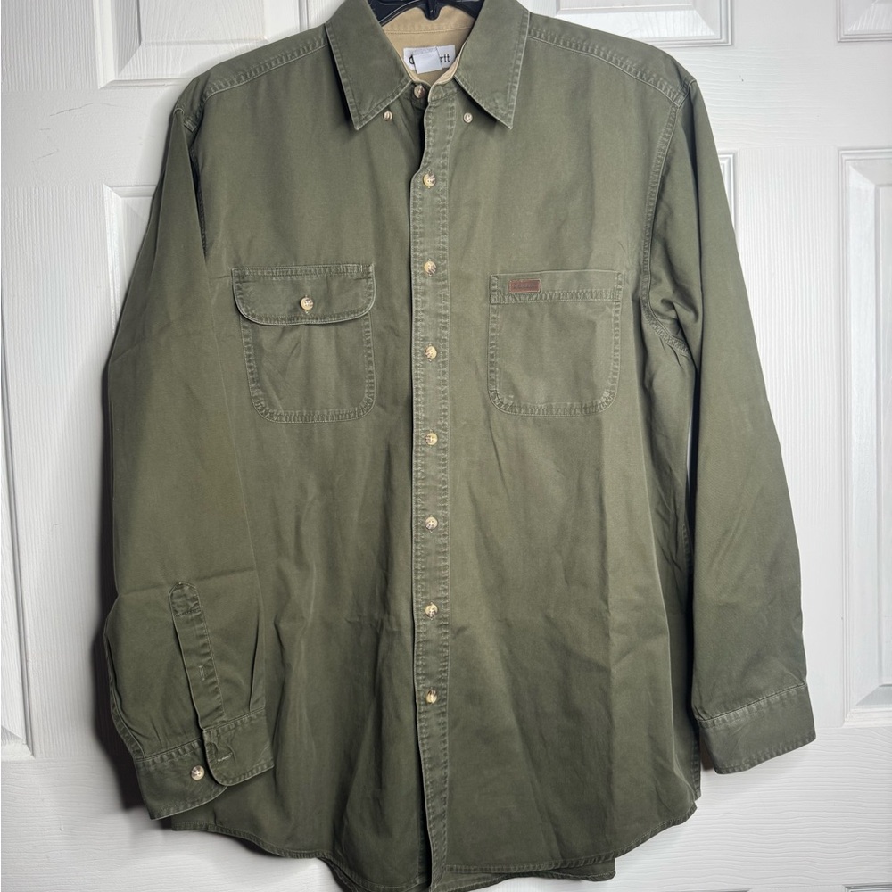 Carhartt Olive Button-Up Shirt - Picture 3 of 9